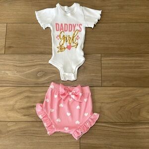 Daddy’s girl onesie & matching shorts